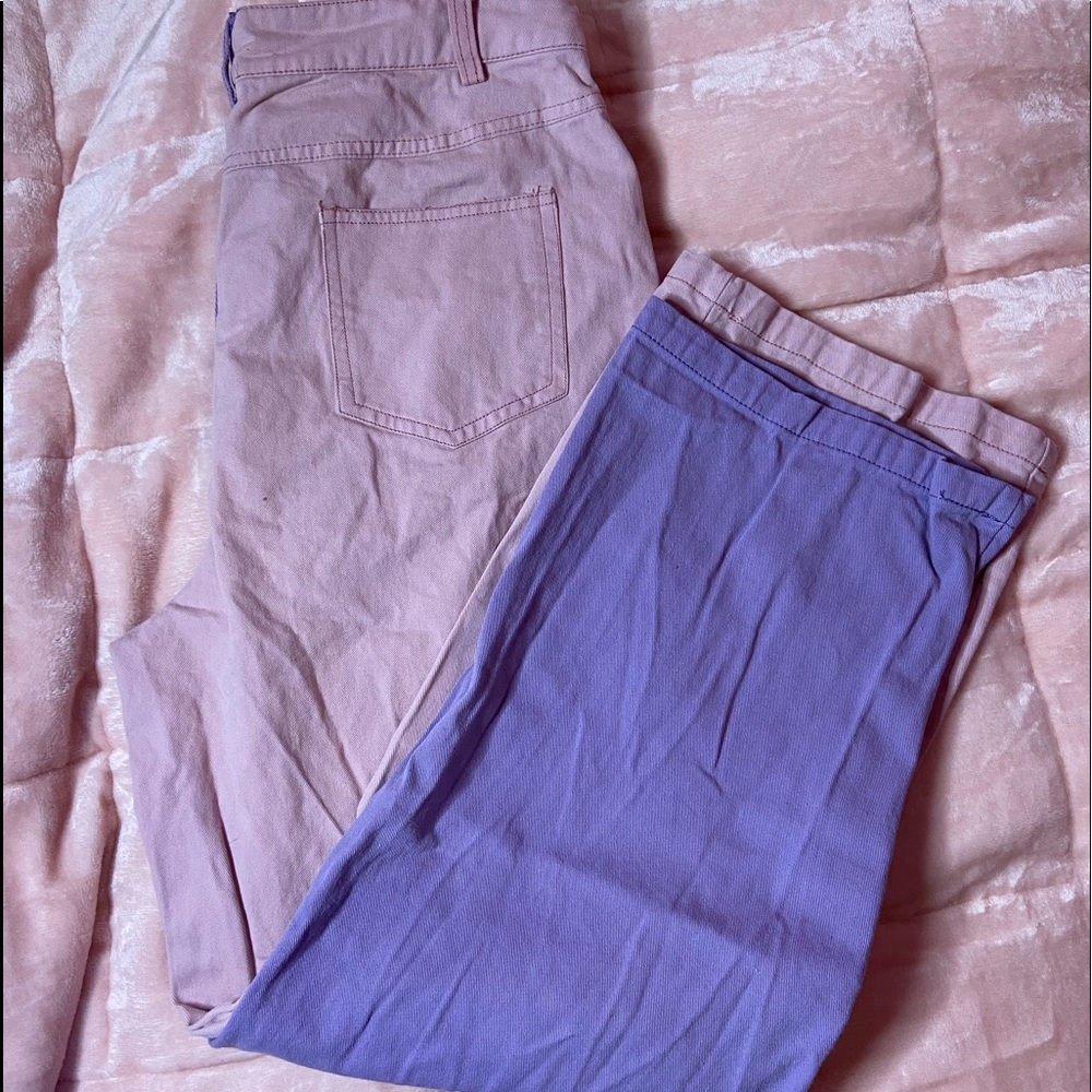 Dual Color, Purple/Pink, Shein Jeans